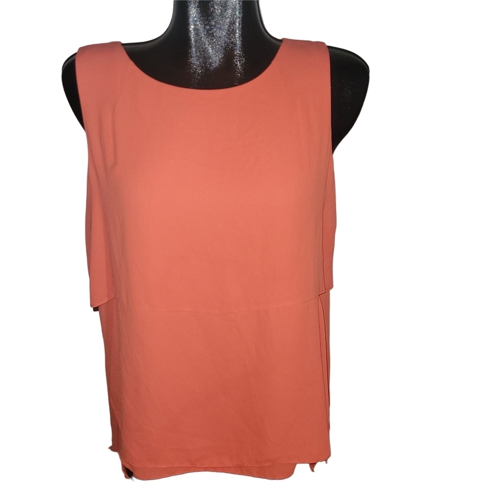 Bali Sleeveless Orange Layered Top S